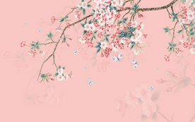 粉色背景墙