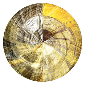 木纹圆轻奢几何装饰画