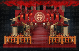 中式婚礼效果图照片