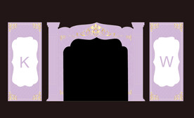 拱门  紫色婚礼背景