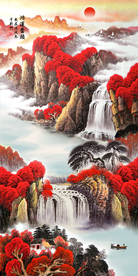 装饰画鸿运当头