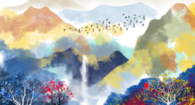抽象山水