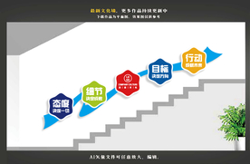楼梯企业文化标语