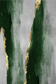 现代抽象金色水墨油画玄关装饰画