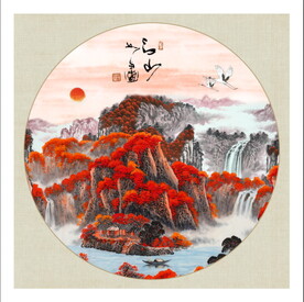 国画工笔水墨山水