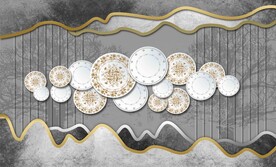 金箔盘子画