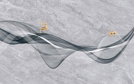 新中式大理石电视背景墙