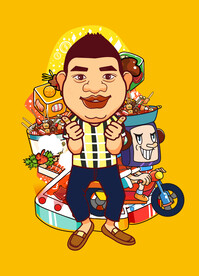 卡通人物 手绘 插画