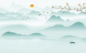 高档山水意境新画 TIF分层