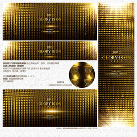 超奢华金色背景装饰包装展板