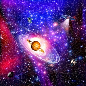 蓝紫色星空背景