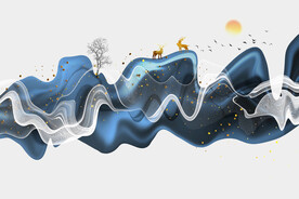 抽象电视背景墙