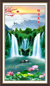 竖幅山水画