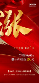 红色热销涨价单图