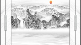 新中式电视背景墙