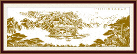 线描山水画