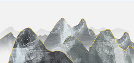 山水画 新中式 三联画