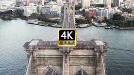 航拍跨海大桥上车辆