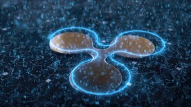 瑞波币网络数字加密货币粒子动画