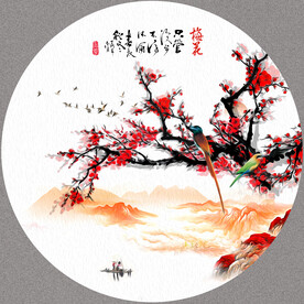 国画梅花