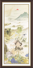 竖幅山水画