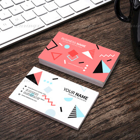 时尚矢量图案可爱卡通名片模板