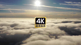 短视频素材云层上的太阳