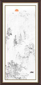 竖幅山水画