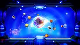 网吧KTV科幻背景墙