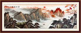 靠山风水画