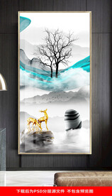 石来运转玄关晶瓷画