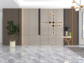 现代客厅背景墙家具场景直播空景