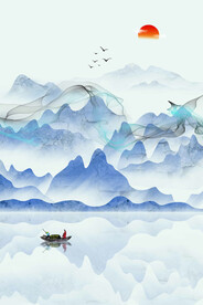 山水抽象画
