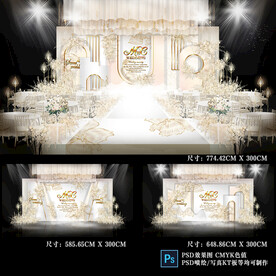 莫兰迪白金色婚礼