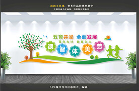 五育并举文化墙
