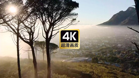 短视频素材薄雾笼罩下的城镇