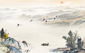 高档 中式山水 tif文件分层