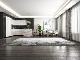 现代极简轻奢客厅背景墙