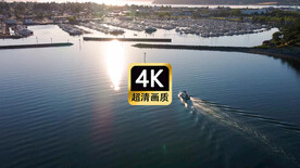 短视频素材航拍海港码头游艇