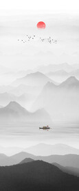 竖幅山水画