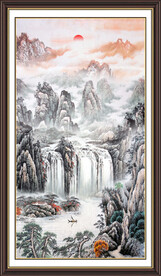 竖幅山水画