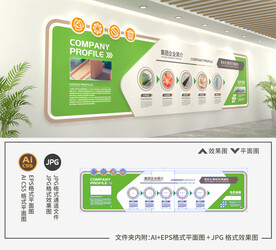 绿色企业文化墙