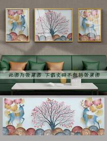 麋鹿装饰画