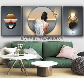 三联画 美女装饰画