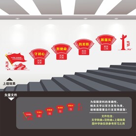 党建楼梯楼道文化墙