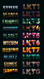 高质感流光特效字PSD模板