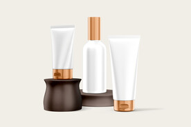 化妆品瓶样机不同风格瓶装