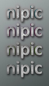 灰色立体特效字