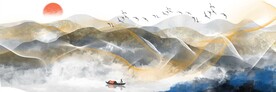 抽象山水画