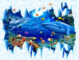 海底世界冰川地画